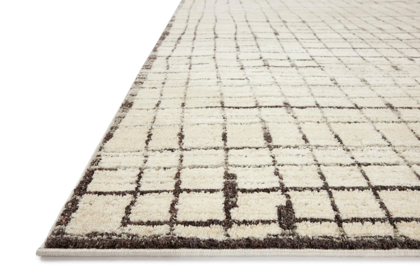 Loloi Jeremiah Brent Bleecker Collection BLE-01 Ivory/Charcoal 5'-3" x 7'-6" Area Rug