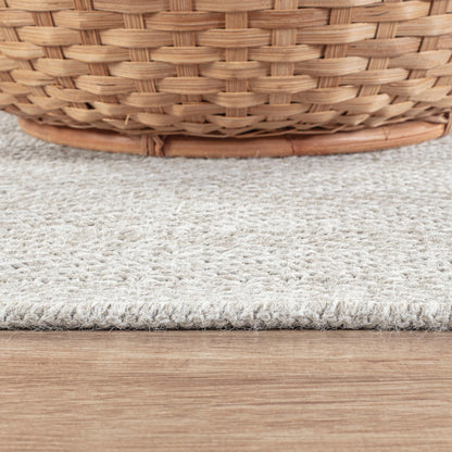 CAMILSON Easy Jute Rug 9x12, Indoor Outdoor Off-White Color Fiber Area Rugs for Living Room and Patio Rug Herringbone Seagrass Boho Woven Design Easy-Cleaning Washable Outside Carpet Alfombras 9 x 12