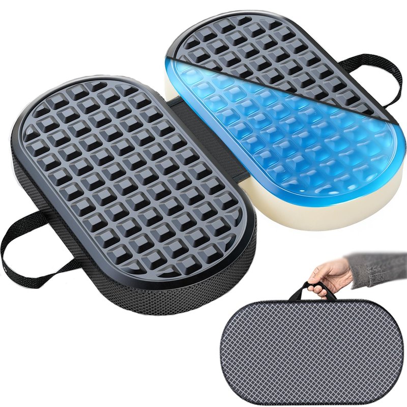 Yalfero Stadium Seats for Bleacher with Folding Memory Foam Seat Cushion, Waterproof Compact Bleacher Seat Cushion,Portable Dual Handles for Indoor Outdoor, Sports Events, Camping(Black)