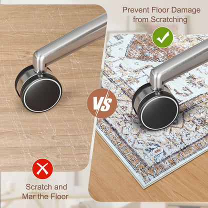 Anidaroel 5x7 Office Chair Mat for Hardwood Floor/Tile, Desk Chair Mat for Home Offices, Under Desk Rug for Rolling Chair, Anti-Slip Office Rugs for Rolling Chairs, Large Floor Protector Rug, Khaki