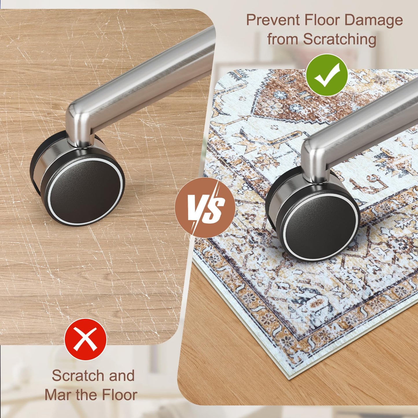 Anidaroel Home Office Chair Mat for Hardwood Floor, 8x10 Under Desk Rug for Rolling Chair, Desk Mat for Chair, Gaming Chair Mat, Anti-Slip Backing Large Floor Protector Rug for Home Office