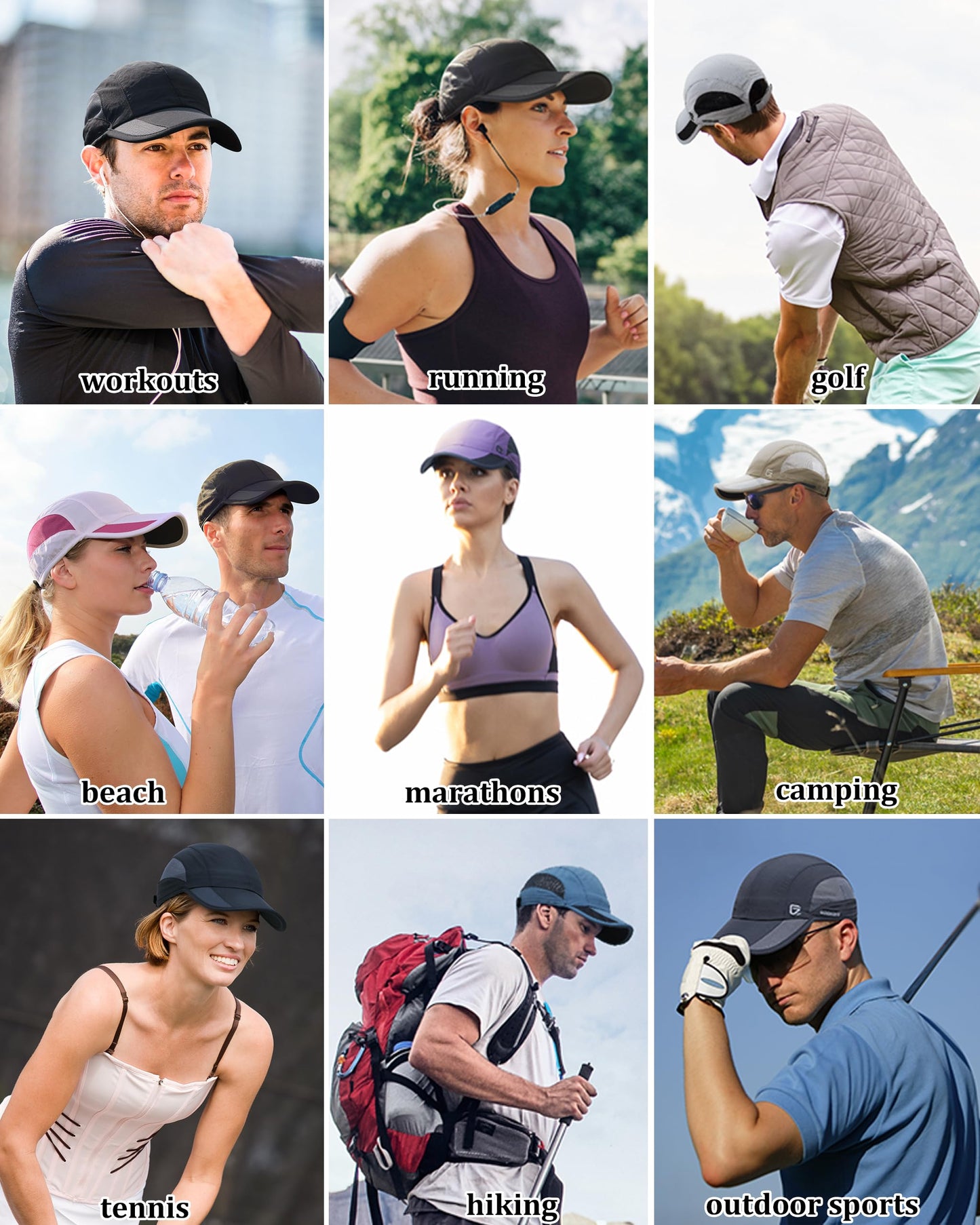 GADIEMKENSD Cooling Running Hat Quick Dry Summer Baseball Cap UPF50+ Sports Sun Caps Breathable Mesh Trucker Dad Hats Unstructured for Golf Tennis Hiking Gym Travel Camping Yellow S/M 6 7/8-7 1/4