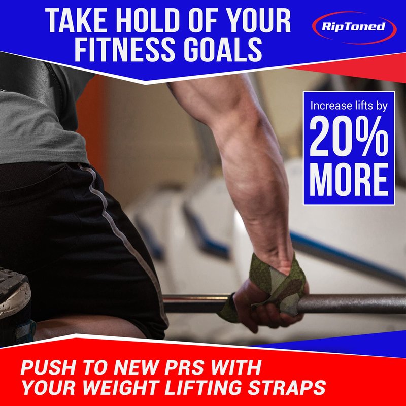 Rip Toned Performance Wrist Straps for Weightlifting – 23" Padded Lifting Straps for Men & Women – Cotton Gym Straps for Deadlifts, Strength Training, Bodybuilding & Powerlifting – Orange/Black