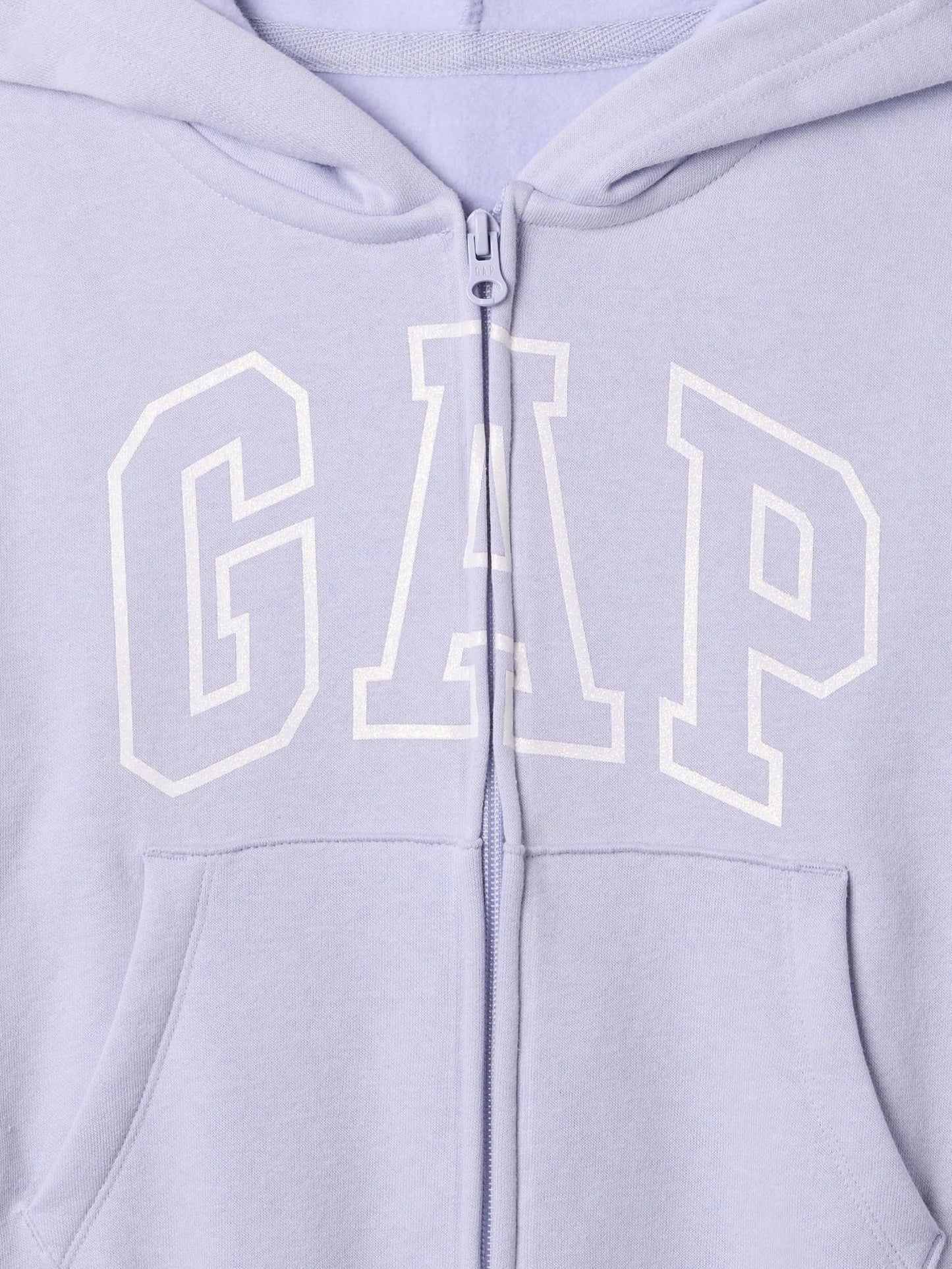 GAP Girls Logo Hoodie Hooded Full Zip Sweatshirt Cosmic Sky Purple 15-3 S