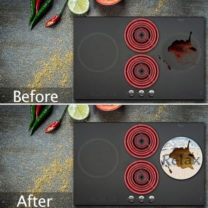 Tucocoo Beach Electric Stove Burner Covers，4 Pcs Sea Decor Round Stove Burner Cover，8 Inches and 10 Inches，Gas Stove Burner Cover,Metal Cooktop Relax Decorative Home Decor,Kitchen Decor