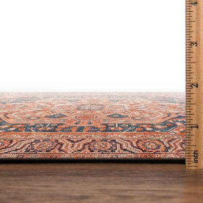 Keen Home Design 48"x72" Rug - Machine Washable Area Rug with Non-Slip Backing, Ideal for Living Room, Dining Room, Bedroom - Vintage, Easy Clean, Durable, Low Pile Rug - (4' x 6')