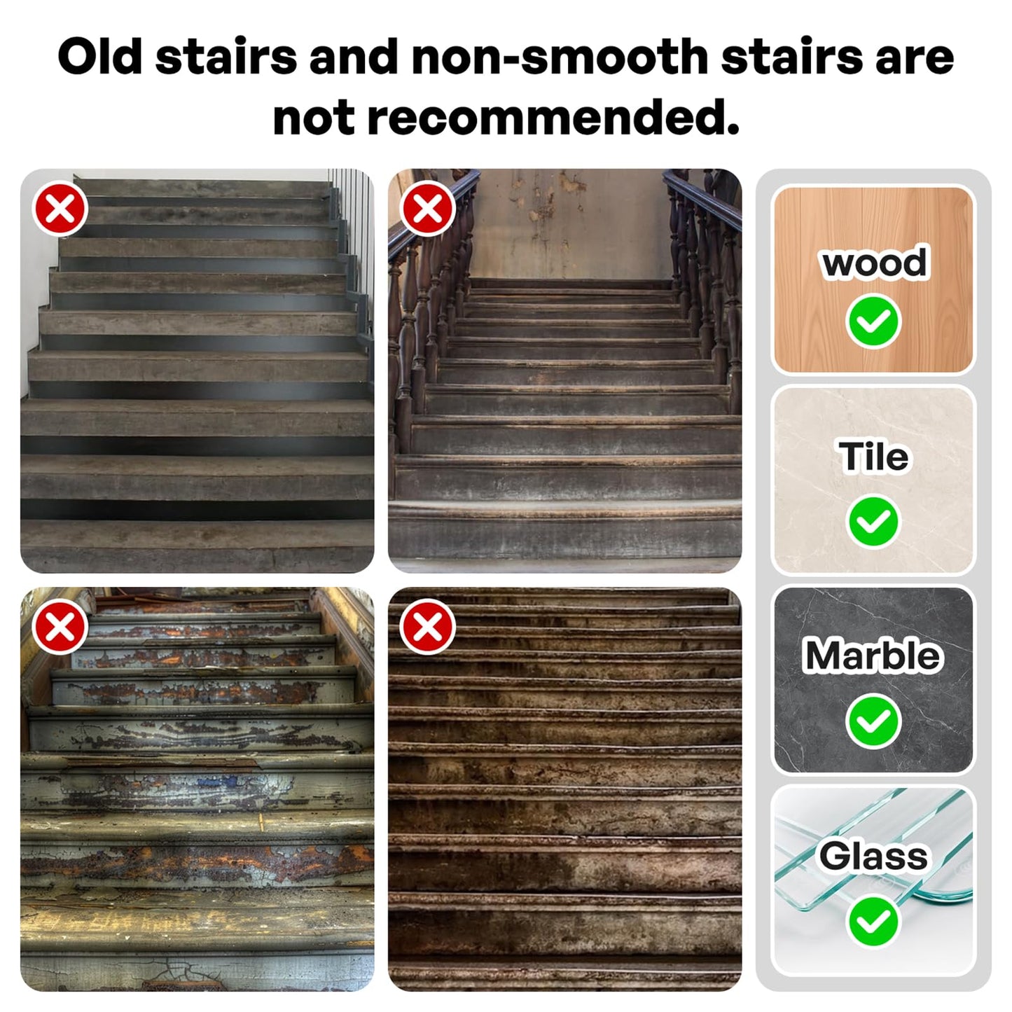 Stair Treads for Wooden Steps 15pcs - 8x30in Carpet Stairs Runner Indoor Non-Slip Stair Mats for Kids Elders and Pets
