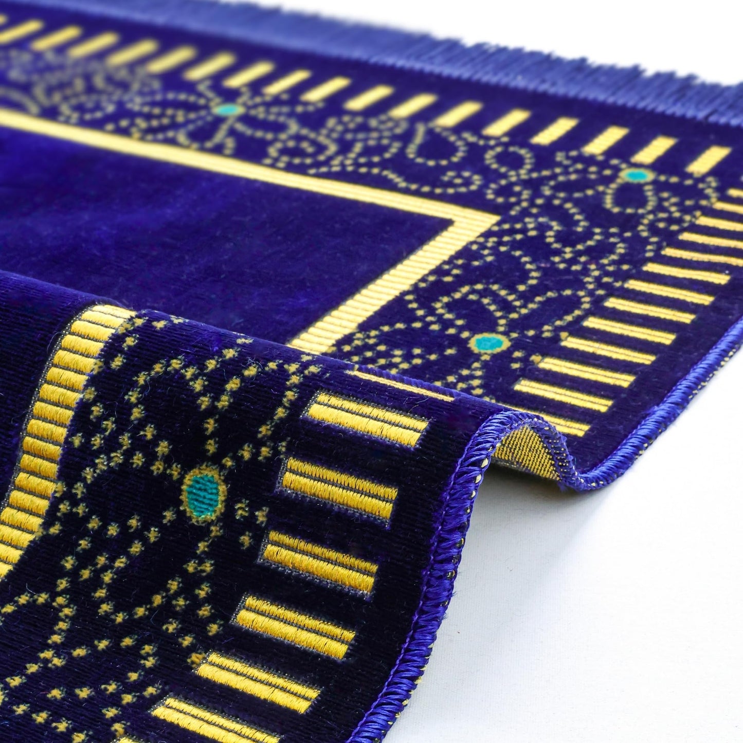 FIRASET Muslim Prayer Rug, Soft Plush Thin Islamic Prayer Mat, Janamaz, Sajada, Praying Carpet, Islamic Gift, Foldable Portable Turkish Prayer Mat for Men&Women, Lightweight Travel Prayer Rug, 26"x43"