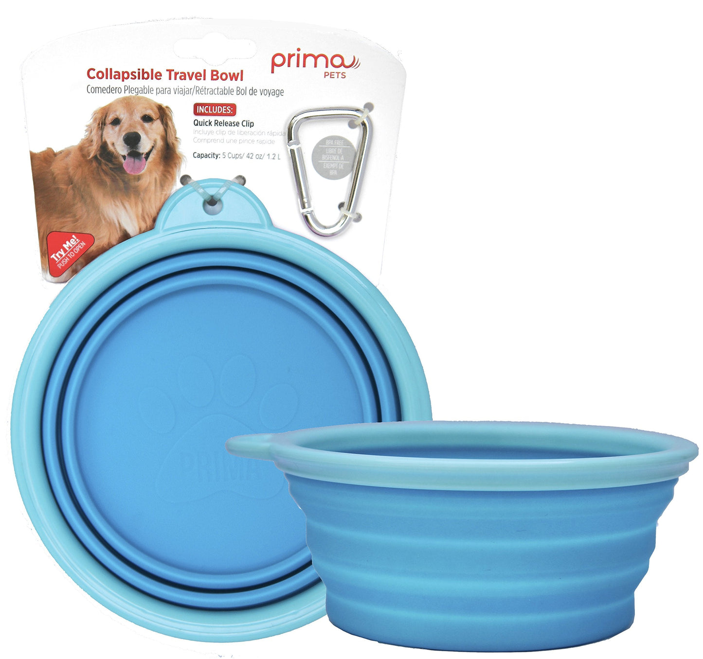 Sale Collapsible Silicone Water Travel Bowl with Clip for Dog and Cat, Portable and Durable Pop-up Feeder for Convenient On-The-go Feeding Size: Large (5 Cups) Grey