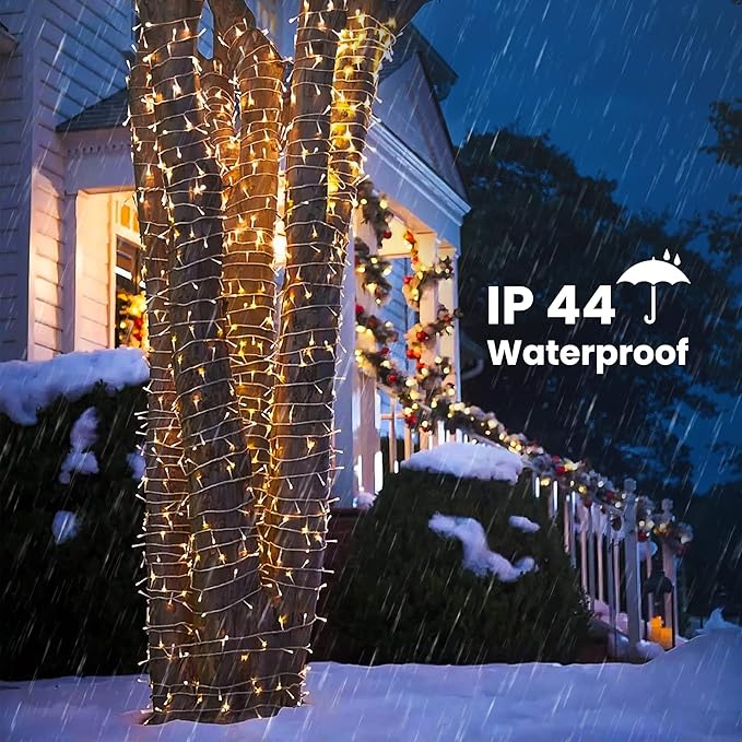 Color Changing Christmas Lights, 75ft 200 LED Warm White & Multicolor Christmas String Lights with Remote, 11 Modes Christmas Twinkle Lights for Christmas Party, Garden, Holiday, Xmas Tree Decorations