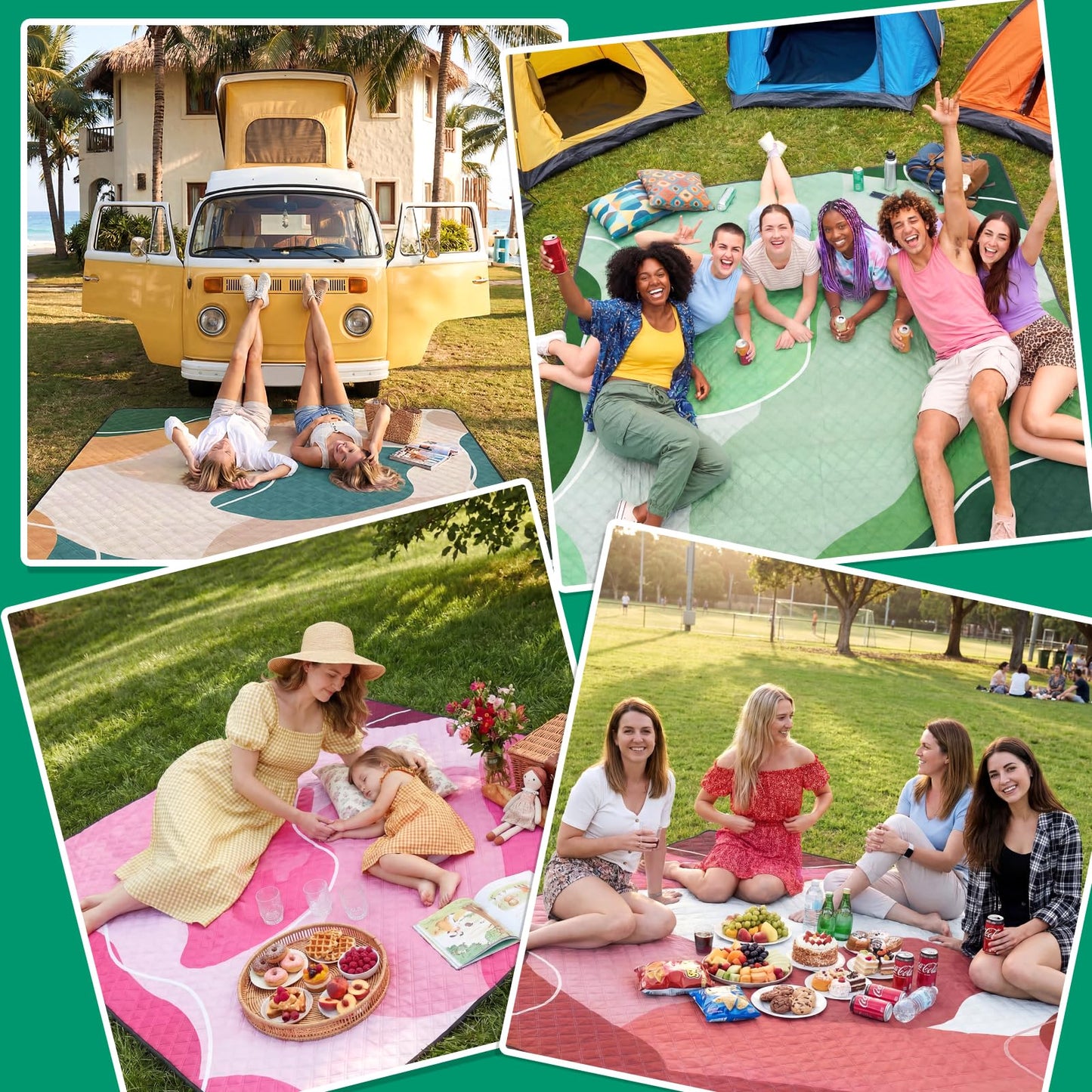 Extra Large Outdoor Picnic Blanket Camping Beach Mat Rug Adult Women Her Mother Day Sister Mom Gf Girlfriend Aunt Titi Best Friend Friendship Grandma Bestie Wife Daughter Law Lady Happy Birthday