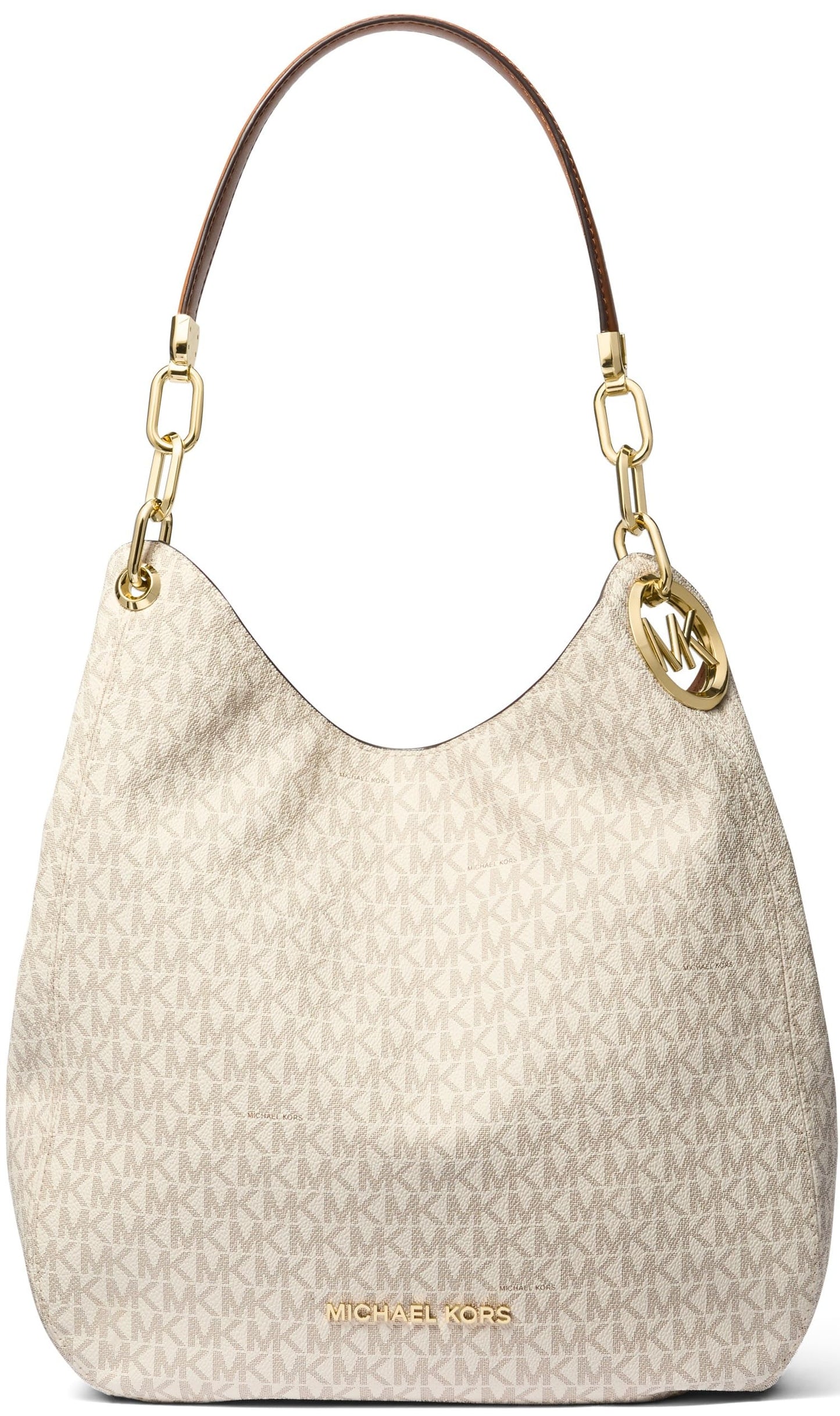 Michael Kors Lillie Large Chain Shoulder Bag, Vanilla/Acorn