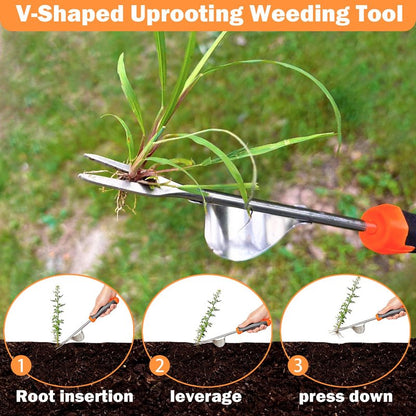 bretreead Weed Puller Tool, 2026 New Portable Hand Weeder Tool, Weeding Tool with Stainless Steel, Garden Tools for Plant & Weeding, Crack Weeder Crevice Tool, Weed Remover Tool for Farm & Backyard