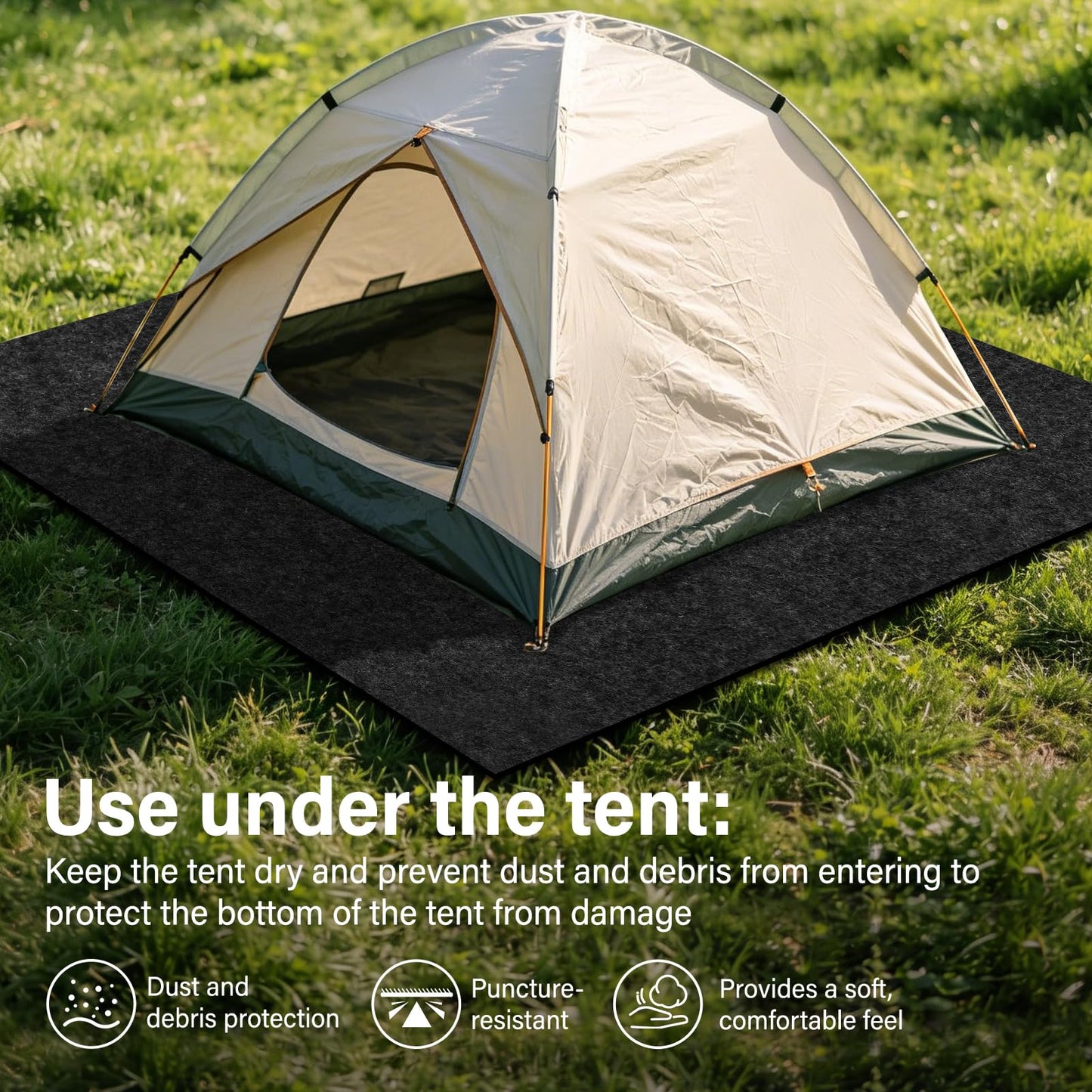 Camping Tent Carpet Mat,Waterproof and Non-Slip Camping Floor Rug,60x72in Picnic Camping Floor Blanket,Indoor/Outdoor Protective Rug Liner Keeps You Warm & Dry