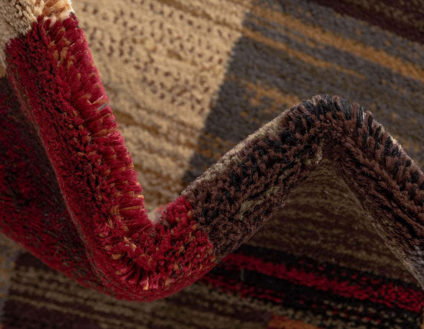 Unique Loom Barista Collection Area Rug - Gava (5' 3" x 8' Rectangle, Multi/ Brown)