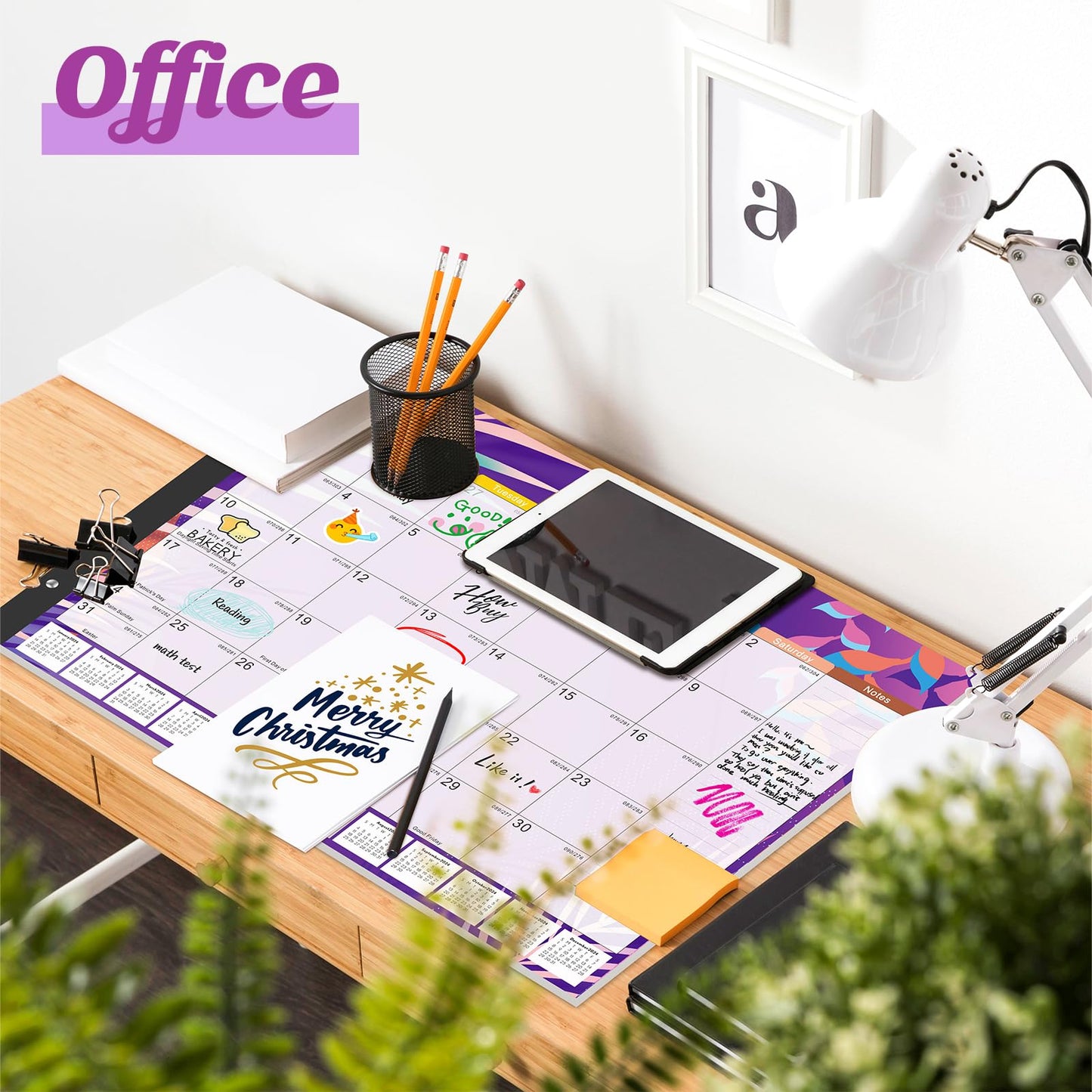 Gannyfer Desk Calendar 2026-2027 - 18 Month Large Desk Calendar 2026, Use January 2026 to Jun 2027, 22" x 17" Desktop Pad Calendar, Office Supplies Perfect for Planning and Organizing In Your Home, School or Office