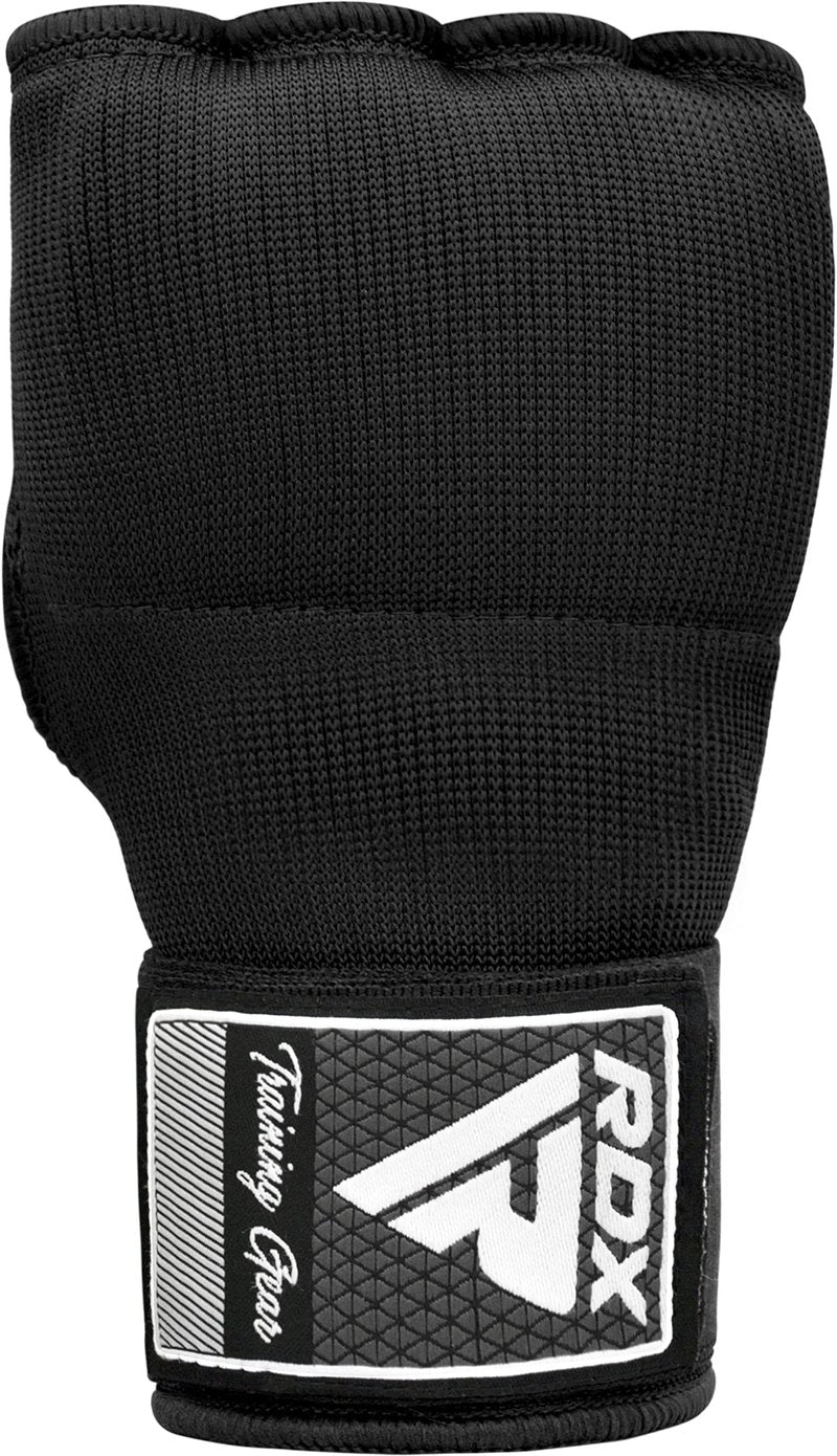RDX Training Boxing Inner Gloves Hand Wraps MMA Fist Protector Bandages Mitts, Medium, Black
