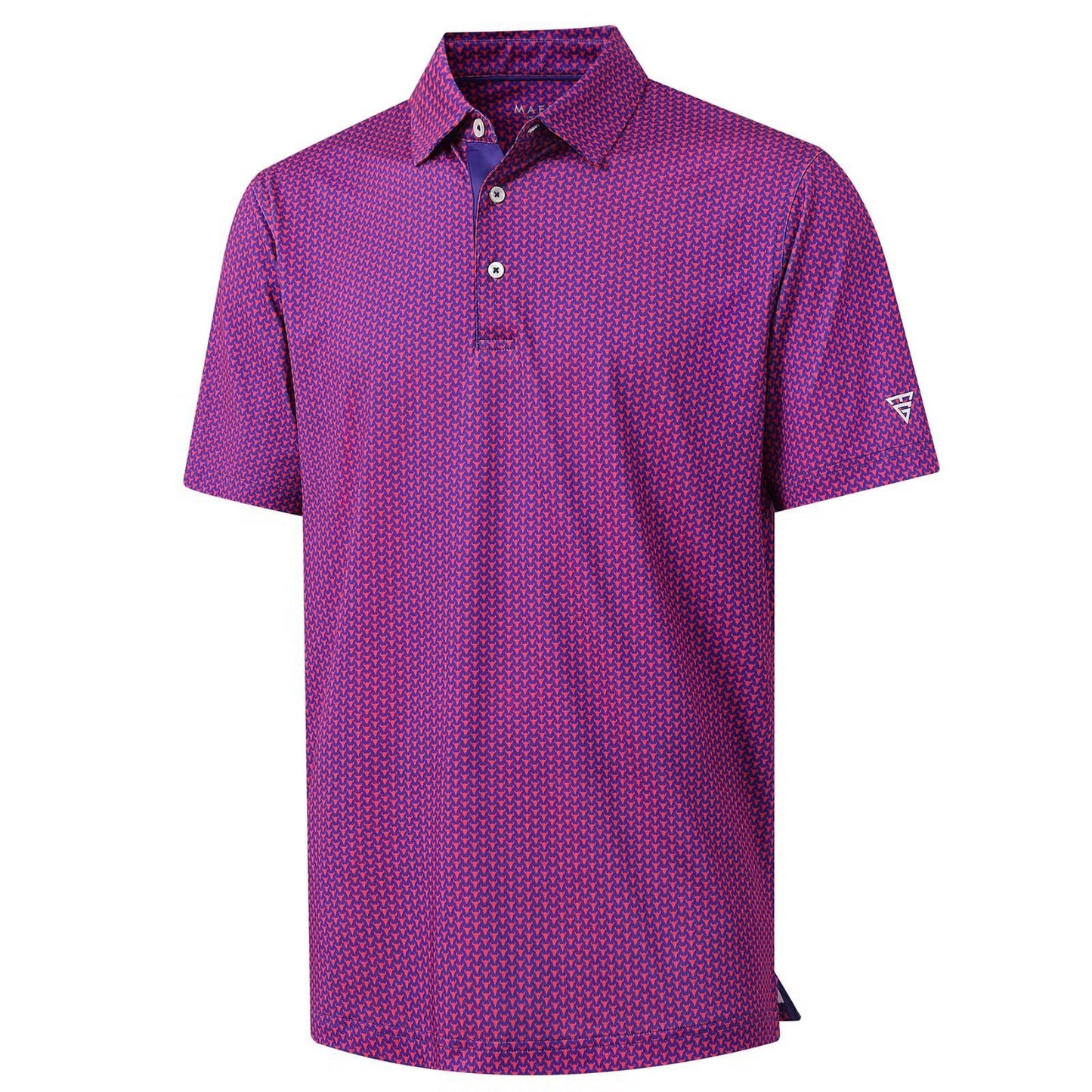 M MAELREG Golf Shirts for Men Dry Fit Print Patterns Performance Moisture Wicking Mens Polo Shirts Short Sleeve