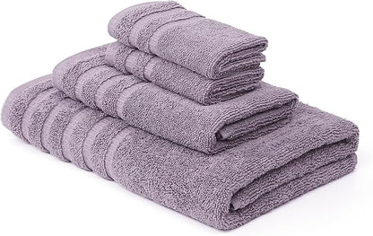 Modern Threads Oxford 6-Piece 100% Cotton Towel Set – Yarn Dyed Jacquard &