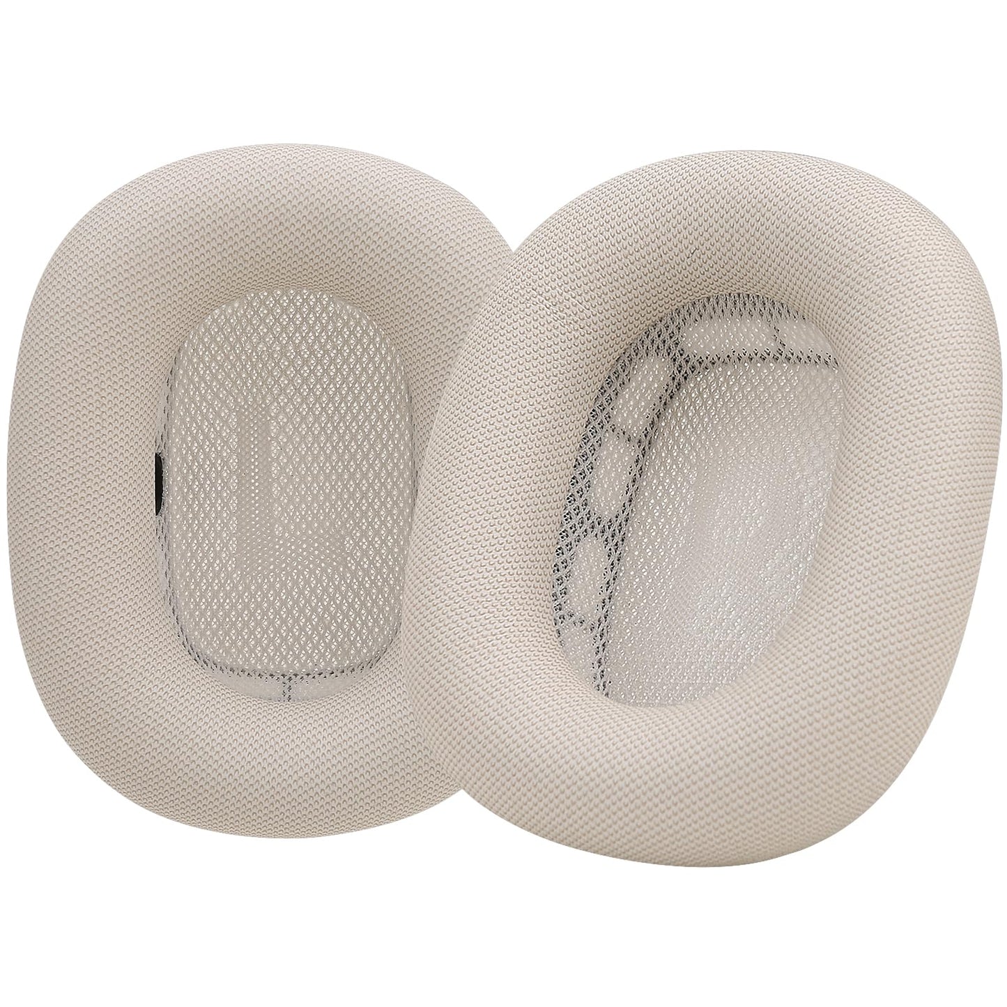 Laselan Upgraded Silicone Ear Cushions for AirPods Max Headphones 2024, Protein Leather Covered Ear Pads with Silicone & Memory Foam and Magnet (Starlight)