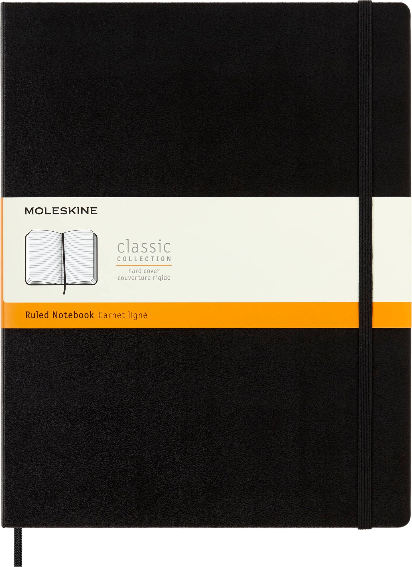 Moleskine Notebook, XXL, Ruled, Black, Hard Cover (8.5 x 11)