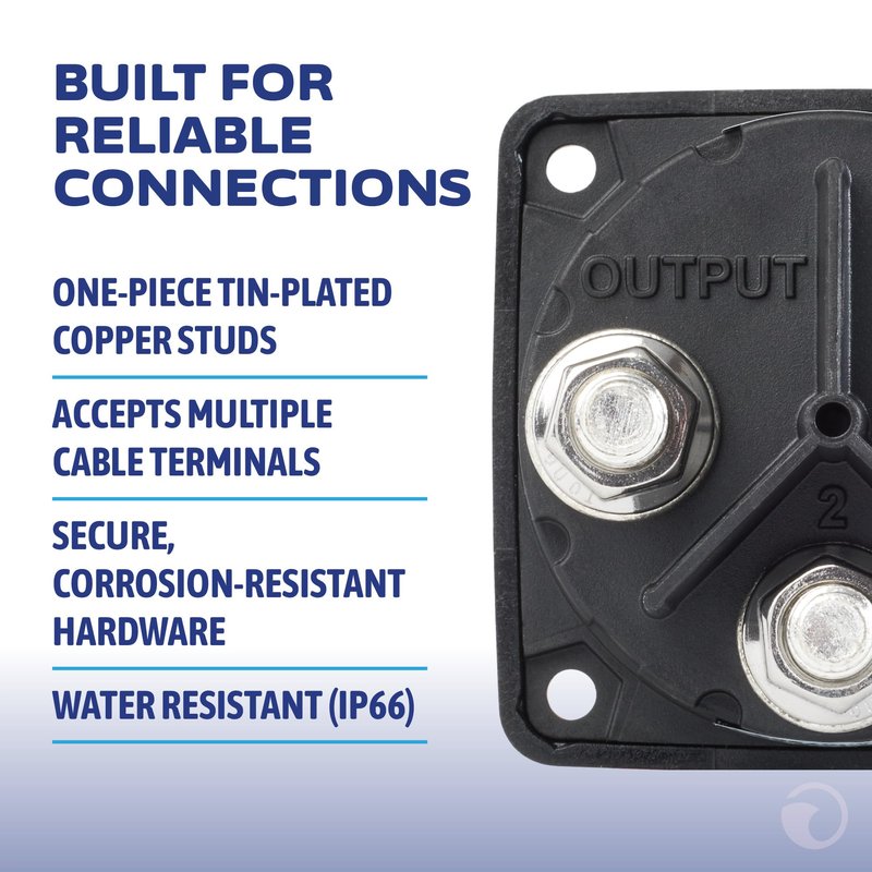 Blue Sea Systems 3‑Position Mini Battery Switch, Black, 6008200 m‑Series