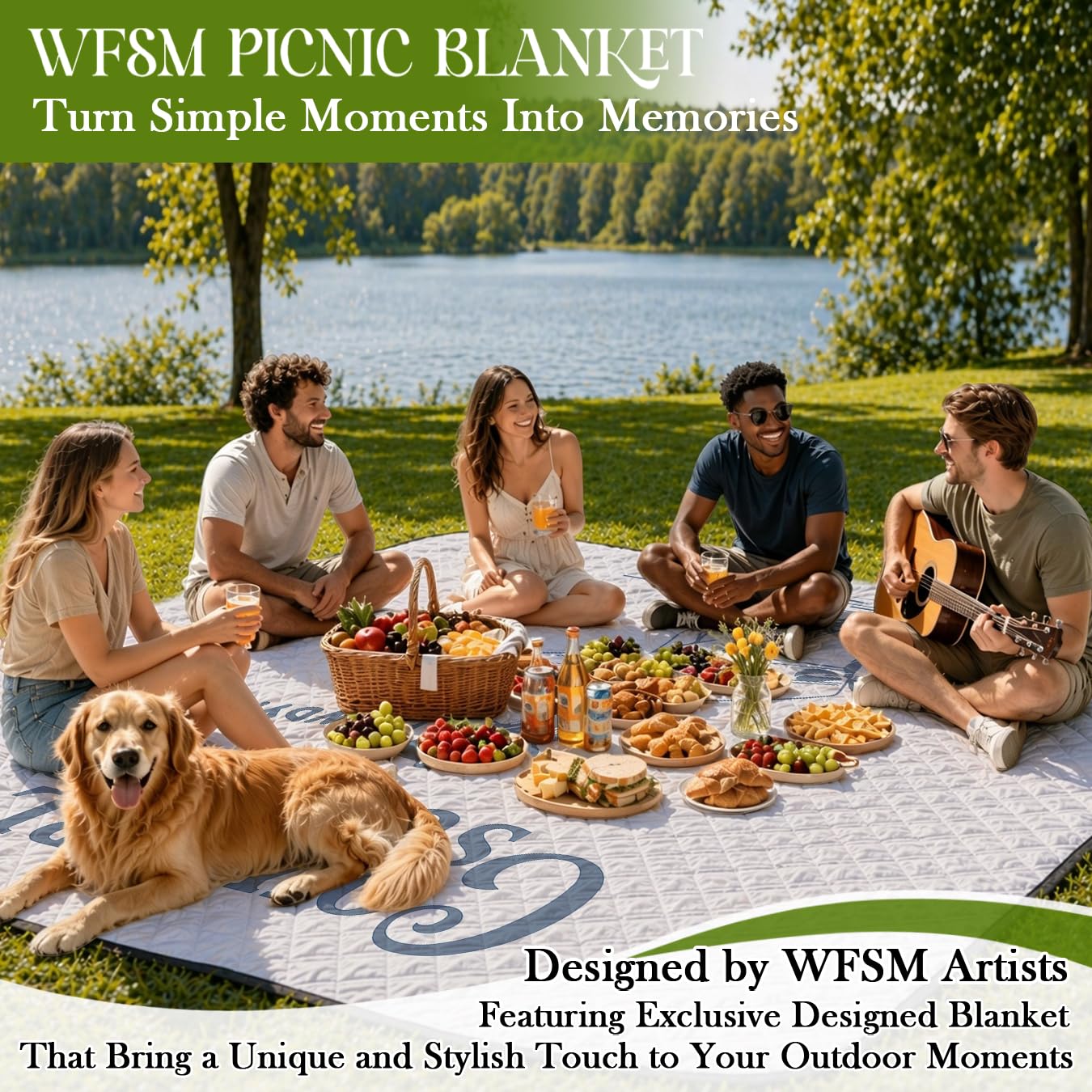 WFSM Cowgirl Gifts Picnic Mat 80x60 Inch, Summer Coastal Cowgirl Aesthetic Outdoor Play Mat for Adults and Toddlers Waterproof Sandproof Beach Blanket Travel Camping Rug