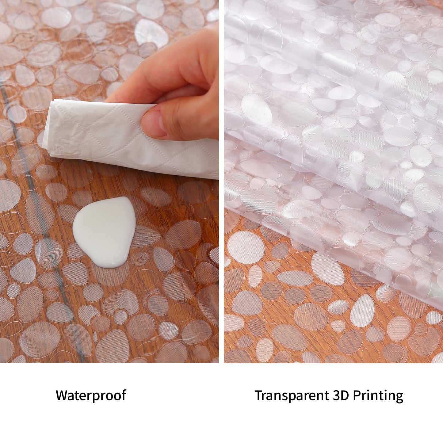 Plastic Splat Mat for Baby, Easy Cleaning Vinyl Floor Mat for Eating Messes, Waterproof High Chair Floor Protector Feeding Cover by MatLeya