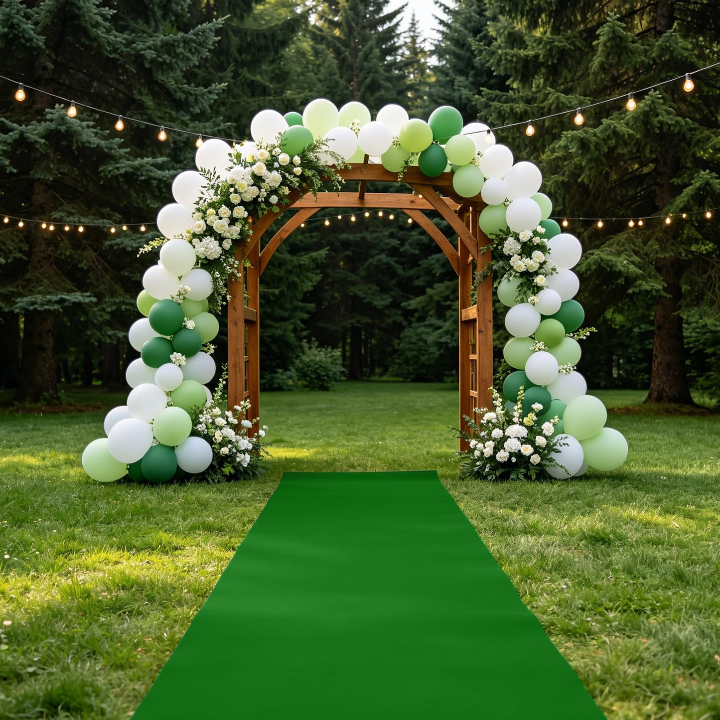 Green Carpet Runner Rug for Party 150gsm 1.3x15FT Thickness Red Rug Runner with 1 Pack Carpet Tape for Wedding Outdoor Accessories, Wedding Party Hallway Rug