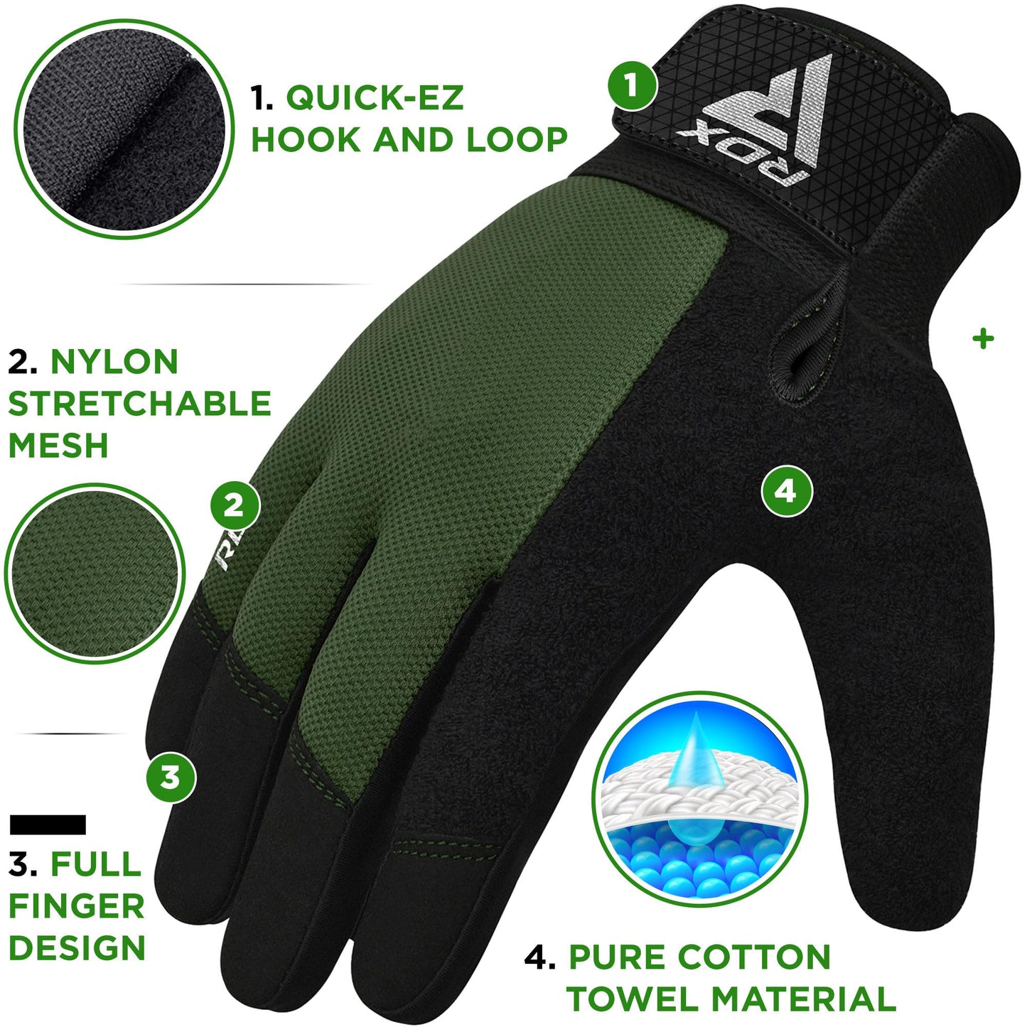 RDX Weight Lifting Gloves Gym Workout, Full Finger Touch Screen, Breathable Anti Slip Padded Palm Protection, Fitness Strength Training Powerlifting HIIT WOD Exercise, Men Women Home Gym Cycling