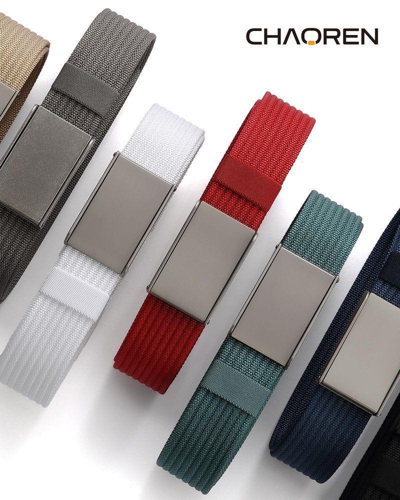 CHAOREN Mens Belt – 1.5" Nylon Webbing Belt with Quick Release Buckle - Adjustable Fit for Casual, Work & Military - One Size
