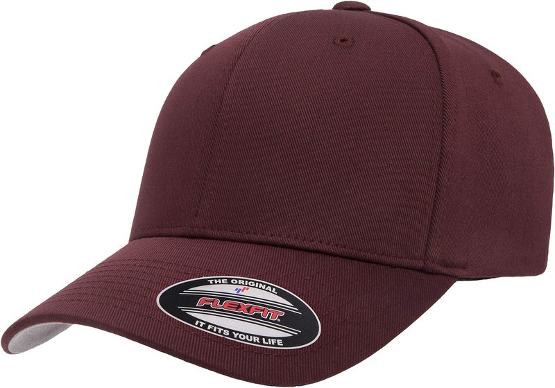 Flexfit Men's Athletic Baseball Fitted Cap Burgundy XL-XXL-strctured fit