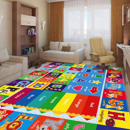 Kentaly 5X7 ABC Kids Rugs for Playroom - Play Mat with ABC Alphabet, Numbers & Colors Educational Rug for Kids Room, Classroom, Daycare, Preschool - Playmat for Boys and Girls (78.7X 59 Inch)