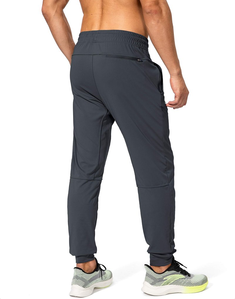 G Gradual Men's Sweatpants with Zipper Pockets Athletic Pants Traning Track Pants Joggers for Men Soccer, Running, Workout(Grey,M)