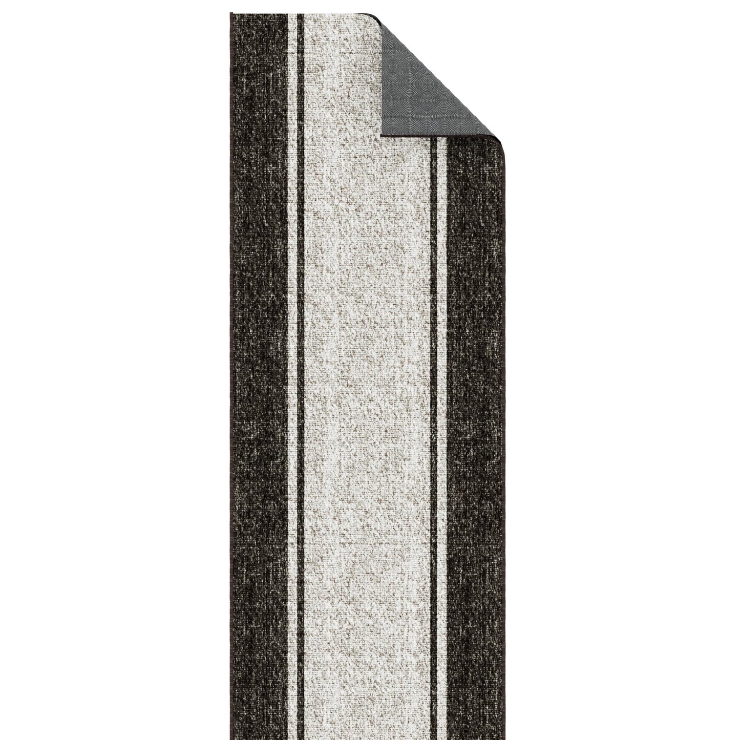 Ottomanson Aisle Runner Rug 2'7" x 28' – Soft Non-Slip Rug, Low Pile Carpet for Hallways, Events, Churches & Extra-Long Indoor Spaces, Border Brown