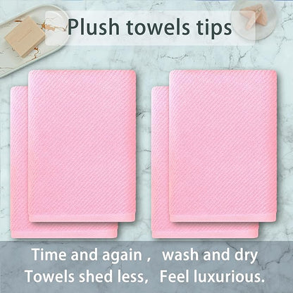 VOOVA & MOVAS Pink Bath Towels Set of 4, Large 30" x 56"