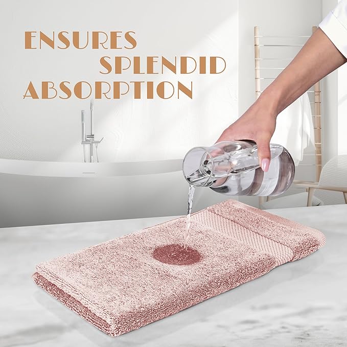 White Classic Pink Hand Towels for Bathroom Cotton Hand Towel Bulk for Gym