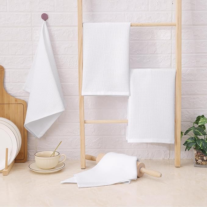Homaxy 100% Cotton Waffle Weave Kitchen Towels