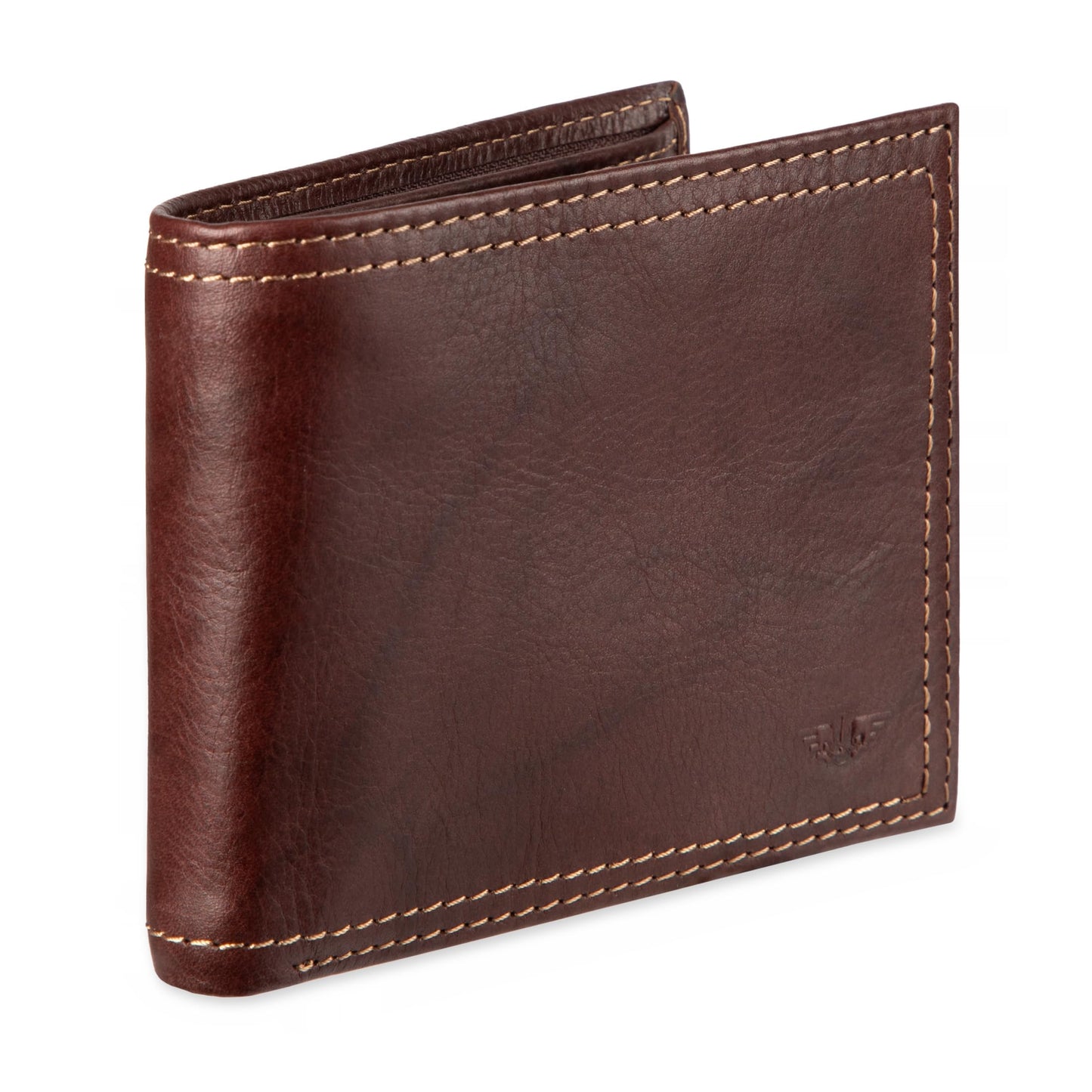 Dockers Men's Rfid Blocking Extra Capacity Leather Bifold Wallet, Brown, One Size