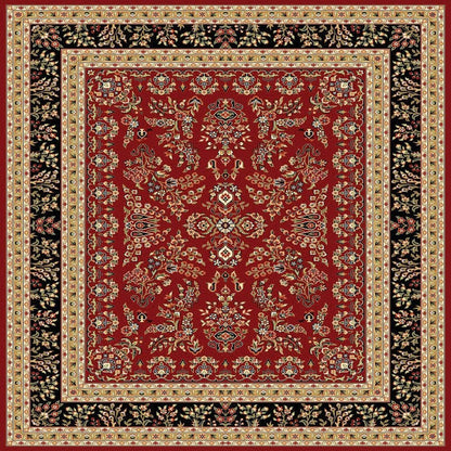 SAFAVIEH Area Rug 8x10 - Lyndhurst Collection - Large - Red & Black, Traditional Oriental Design, Non-Shedding & Easy to Clean, Ideal for Living Room, Bedroom, Dining Space (LNH331B)