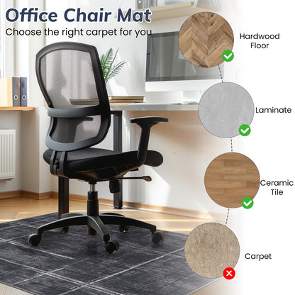 Office Chair Mat for Hardwood Floor&Tile Floor,36"X 48" Heavy Duty Desk Chair Mat for Hard Floors,Under Desk Rug for Rolling Computer Chair,Anti Slip,Low Pile Carpet Floor