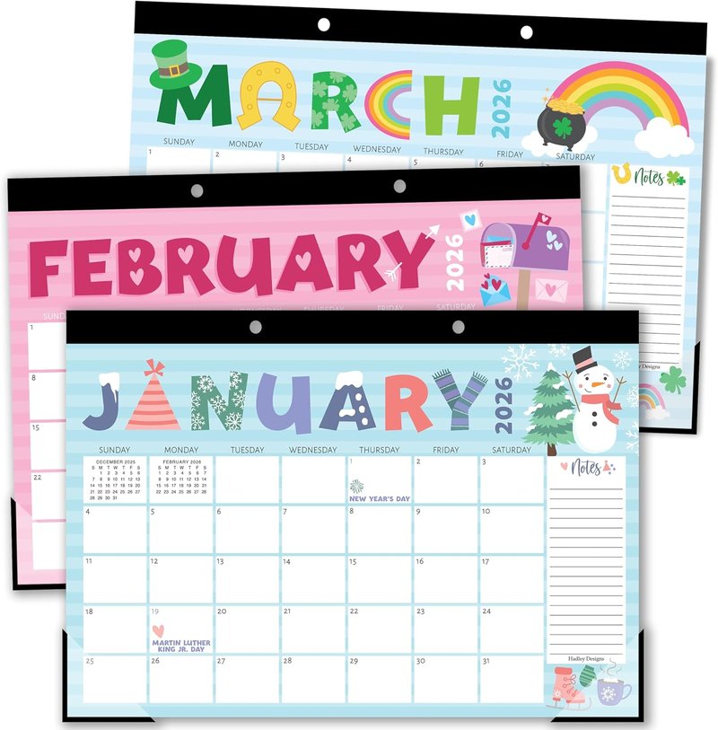 Large Teacher Desk Calendar 2026-2027 - 18-Month Desktop Calendar for Home, Office & Classroom | Cute Teacher Gifts