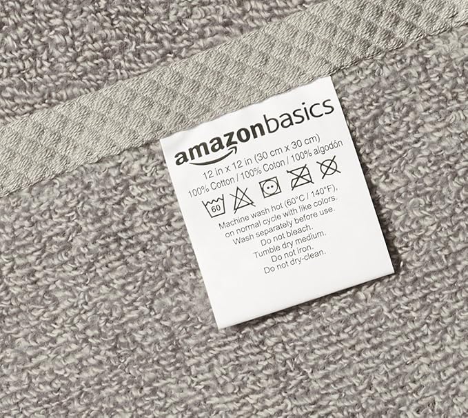 Amazon Basics 100% Cotton Washcloths