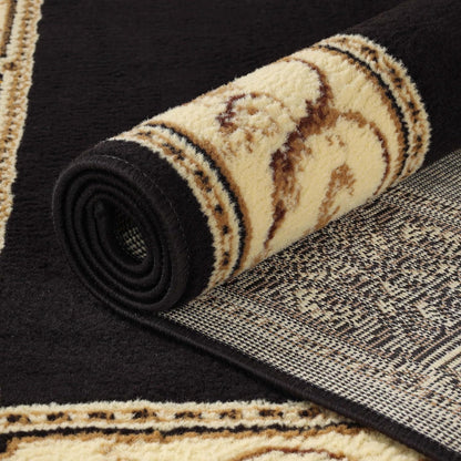 Superior Elegant Medallion Collection 8' x 10' Area Rug, Attractive Rug with Jute Backing, Durable and Beautiful Woven Structure, Floral Medallion Rug with Broad Border - Coffee