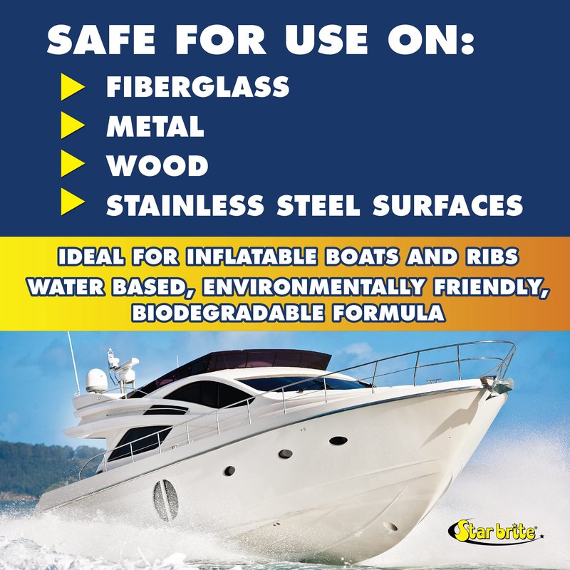 STAR BRITE Heavy Duty Boat Bottom Cleaner - Removes Deposits & Stains, For Fiberglass, Wood, Iron, Painted Surfaces, 32oz Spray (092232P)