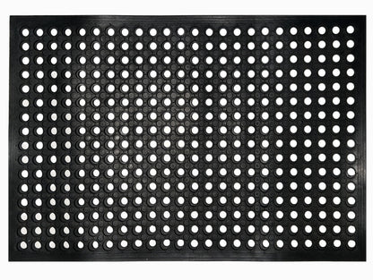 Nexboraque Anti Fatigue Rubber Floor Mats, 24 x 36 Inch Non-Slip Restaurant Mat Door Mat Drainage Mat for Indoor Outdoor Wet Area, Pool Entry, Garden - Black