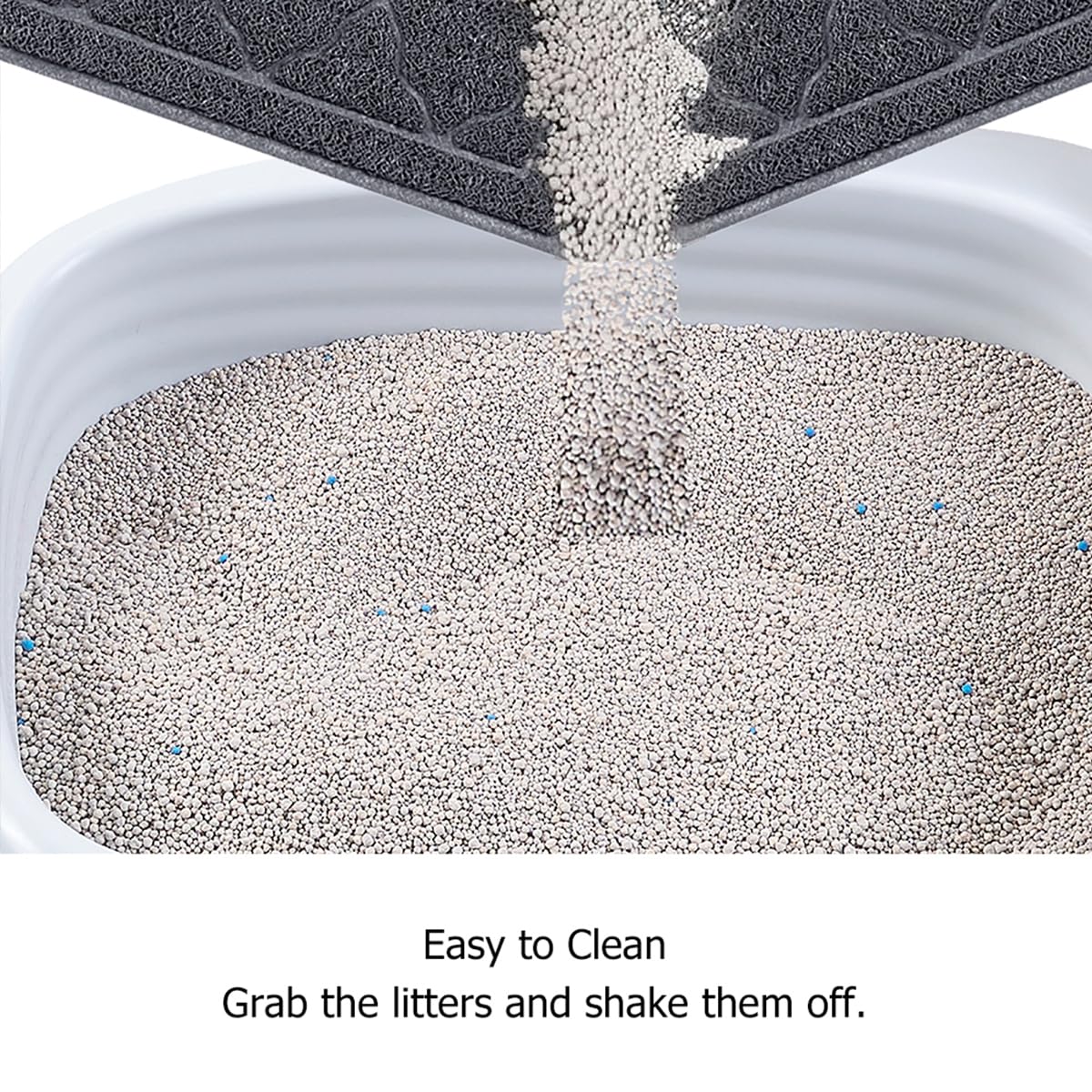 unipaws Cat Litter Trapping Mat, Litter Box Scatter Control Pad, Litter Free Floors and Urine Waterproof, Gentle on Paws, No Phthalate
