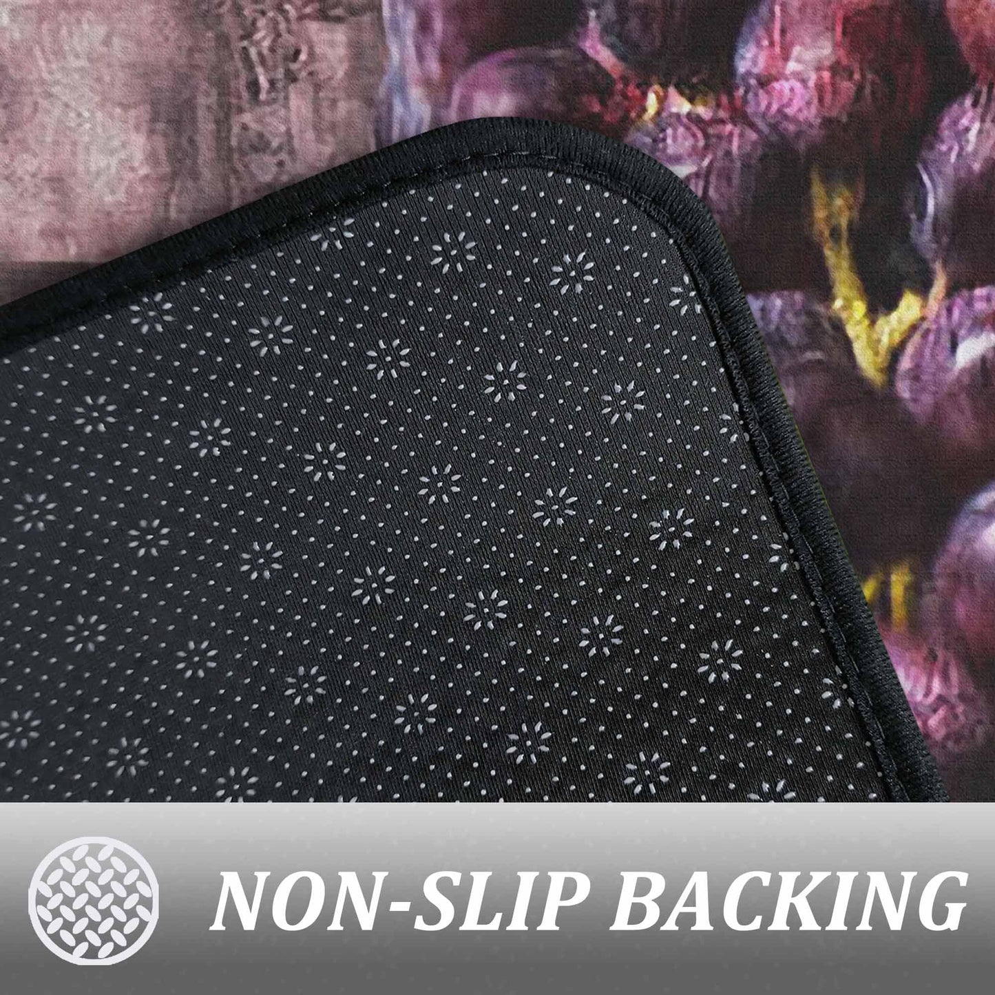 Yovirinto Wine Kitchen Rugs and Mats Sets of 2, Non Skid Washable Absorbent Microfiber Farmhouse Kitchen Mat for Runner Hallway Doormat Bathroom 17"x 47"+17"x 30"