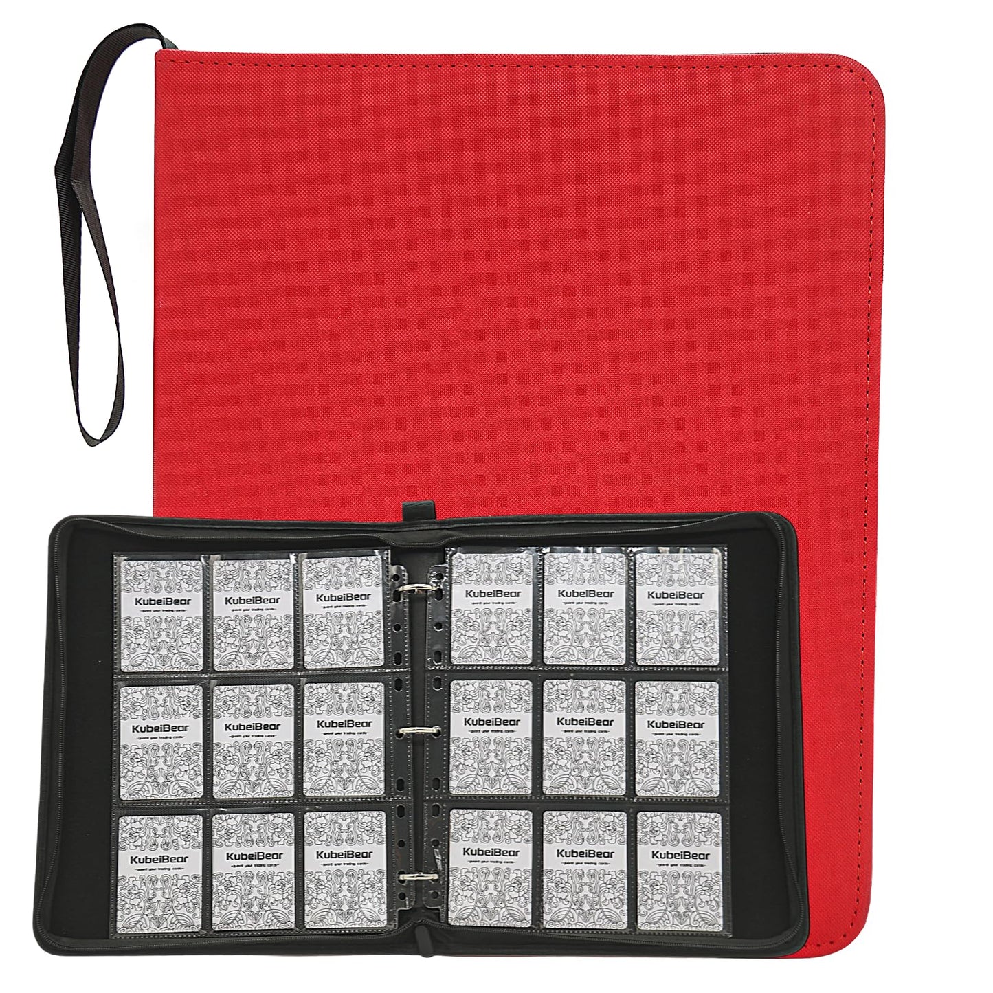 Card Binder – 720 Capacity, Zippered Trading Card Holder for MTG, Sports & Collectible Cards – Acid-Free, Durable & Travel-Friendly Storage (Red dots, 9 Pocket)