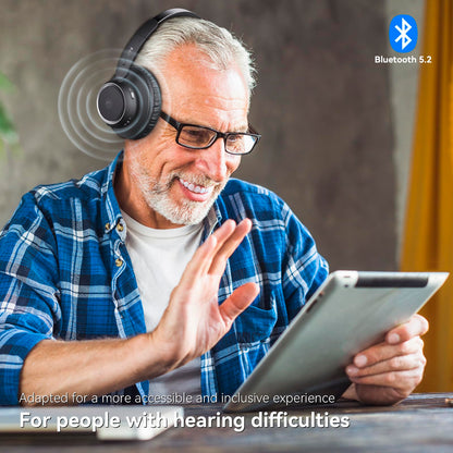 LEVN Wireless Headphones for TV Watching, TV Headphones Wireless for Seniors with Transmitter Charging Base, Hearing-impaired, No Audio Delay, Bluetooth 5.2, Plug and Play, Gifts for Elderly